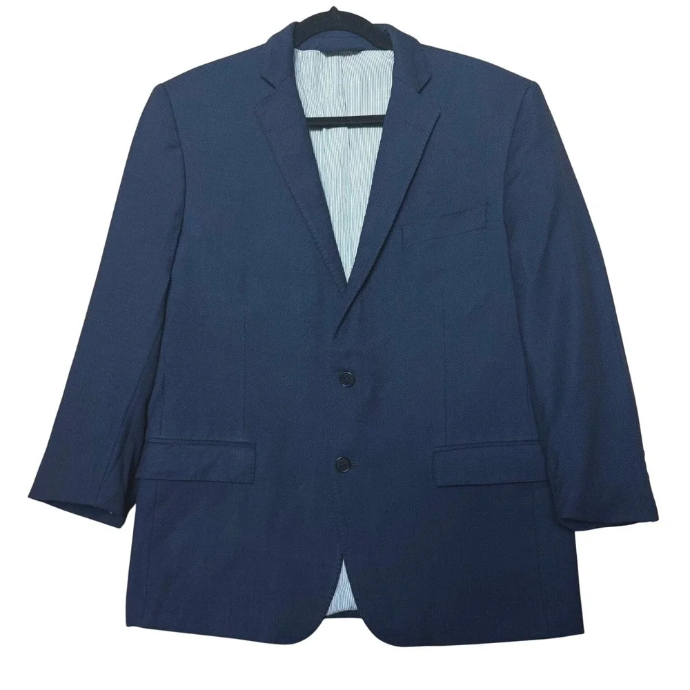 Brooks Brothers Explorer Regent Fit Navy Blue Wool Blend Blazer Sport Coat 42S
